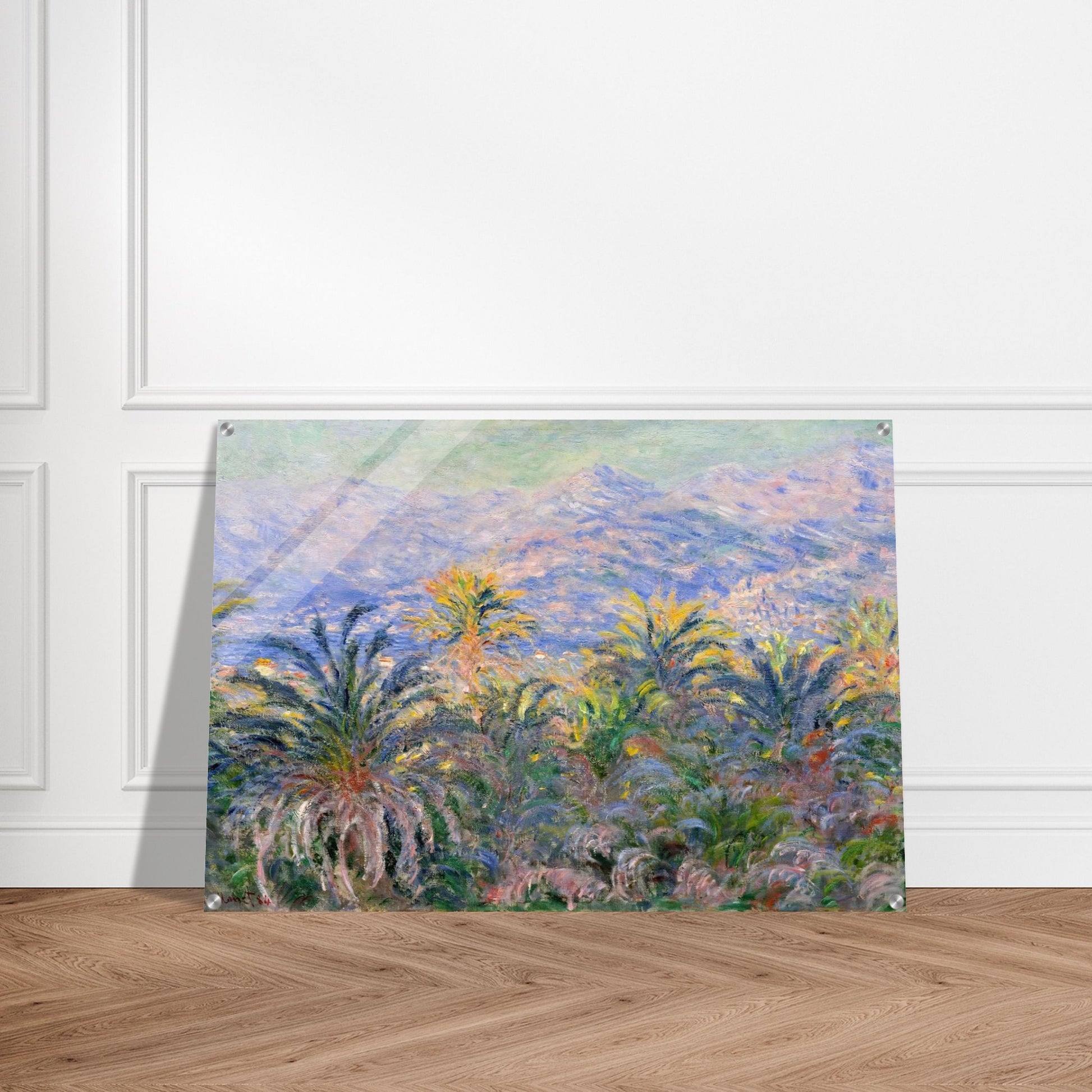 Palm Trees at Bordighera - claude monet Acrylic Print - 70x100 cm / 28x40″ inches