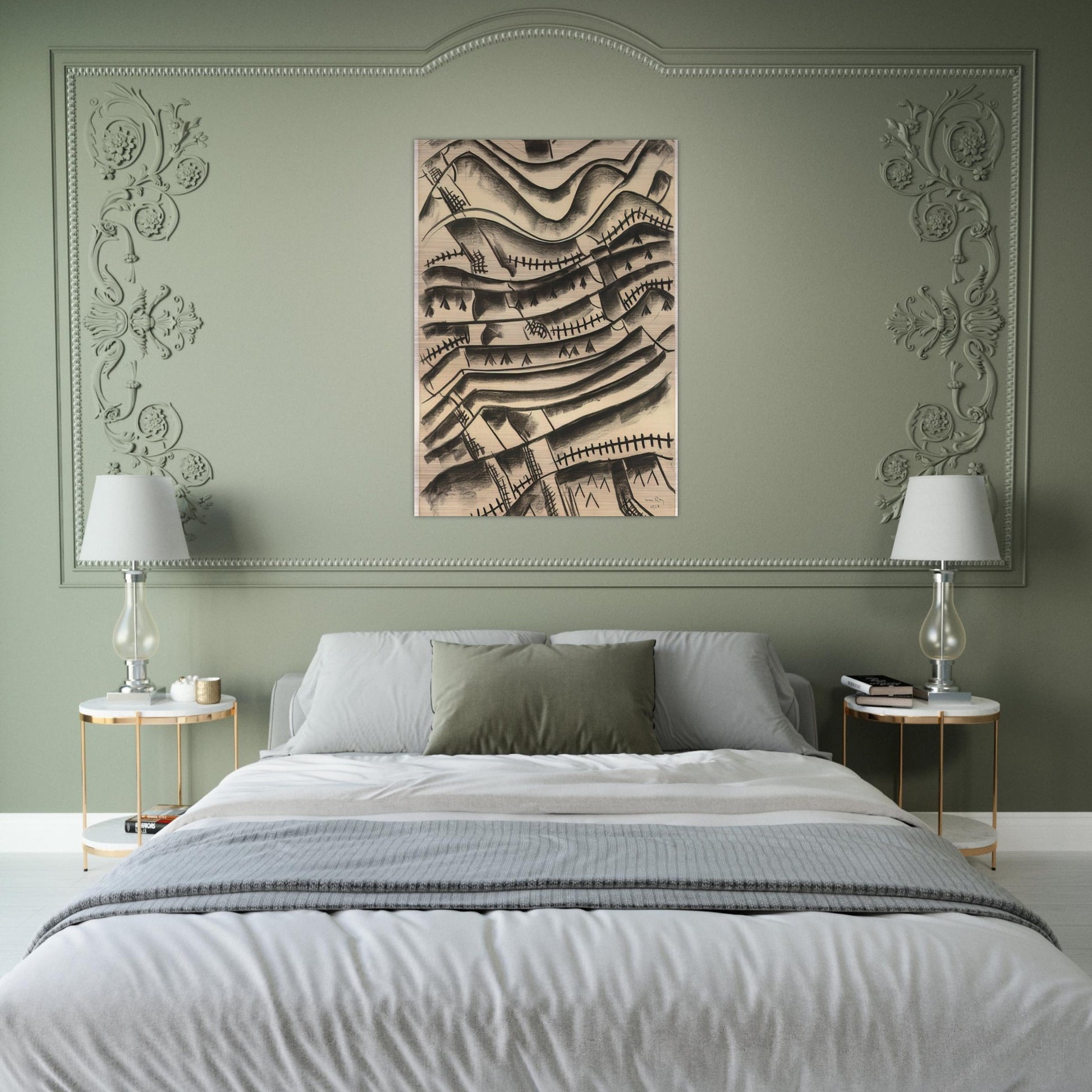 RIDGEFIELD LANDSCAPE - Man Ray Brushed Aluminum Print - 70x100 cm / 28x40 inches | Man Ray Aluminum Print | Man Ray Prints