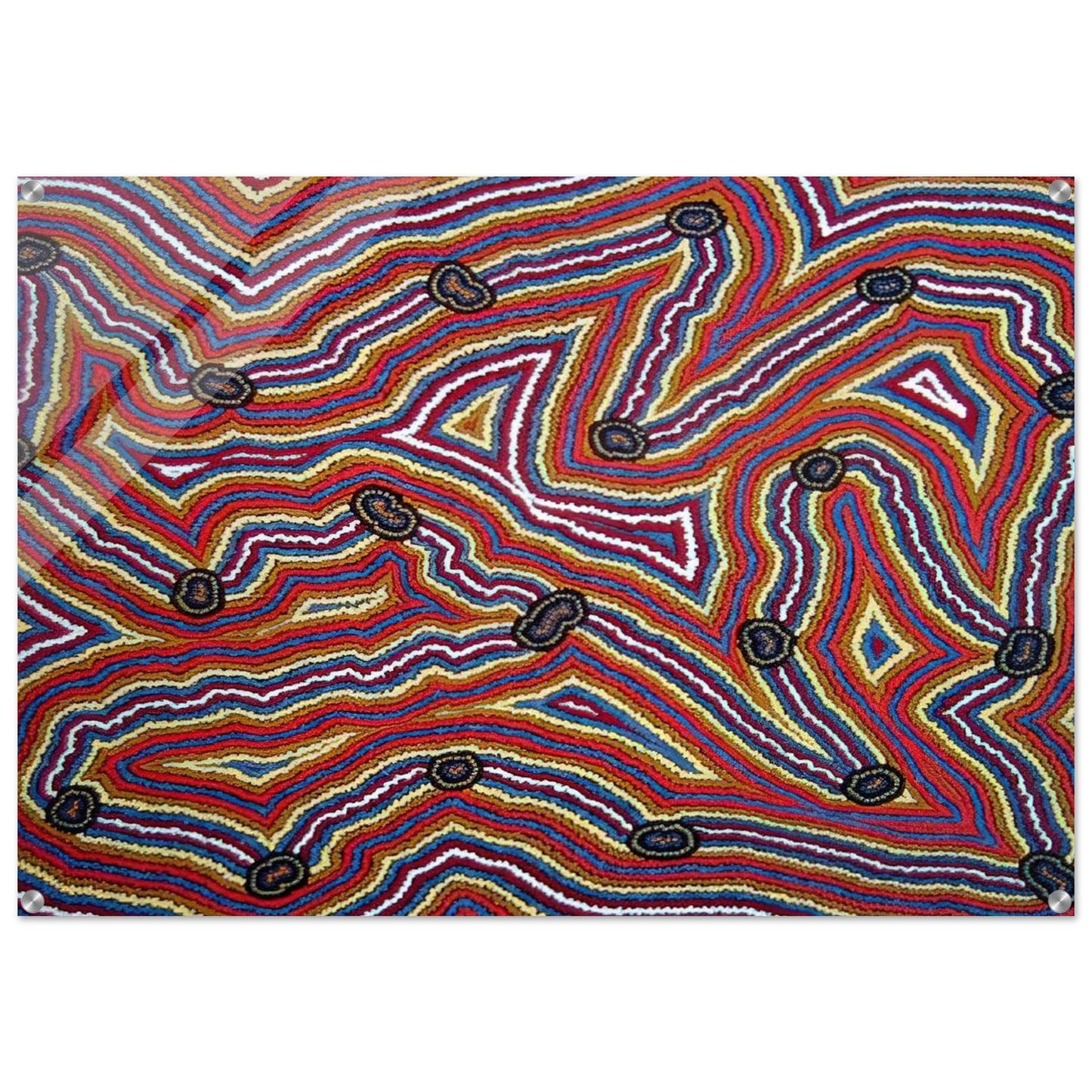 Narripi Dreaming - 1992 - Clifford Possum Tjapaltjarri Acrylic Print - 70x100 cm / 28x40″ inches