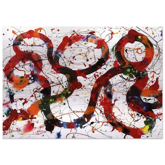 Untitled  SFP88-12  - Sam Francis Brushed Aluminum Print - 70x100 cm / 28x40 inches | Sam Francis Aluminum Print | Sam Francis Prints