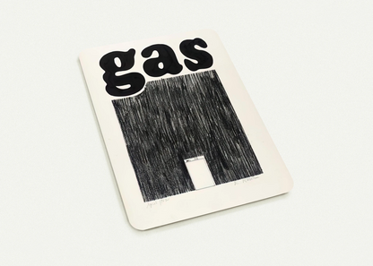 GAS 1962 By Edward Ruscha Pack of 10 Post Cards | Edward Ruscha Post Cards | A6 (10.5 x 14.8 cm) - 4.1 x 5.8 inches
