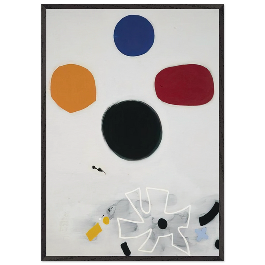White Line 2 - 1968 - Adolph Gottlieb 70x100 cm / 28x40 inches Framed Art Print – Black Wooden Frame