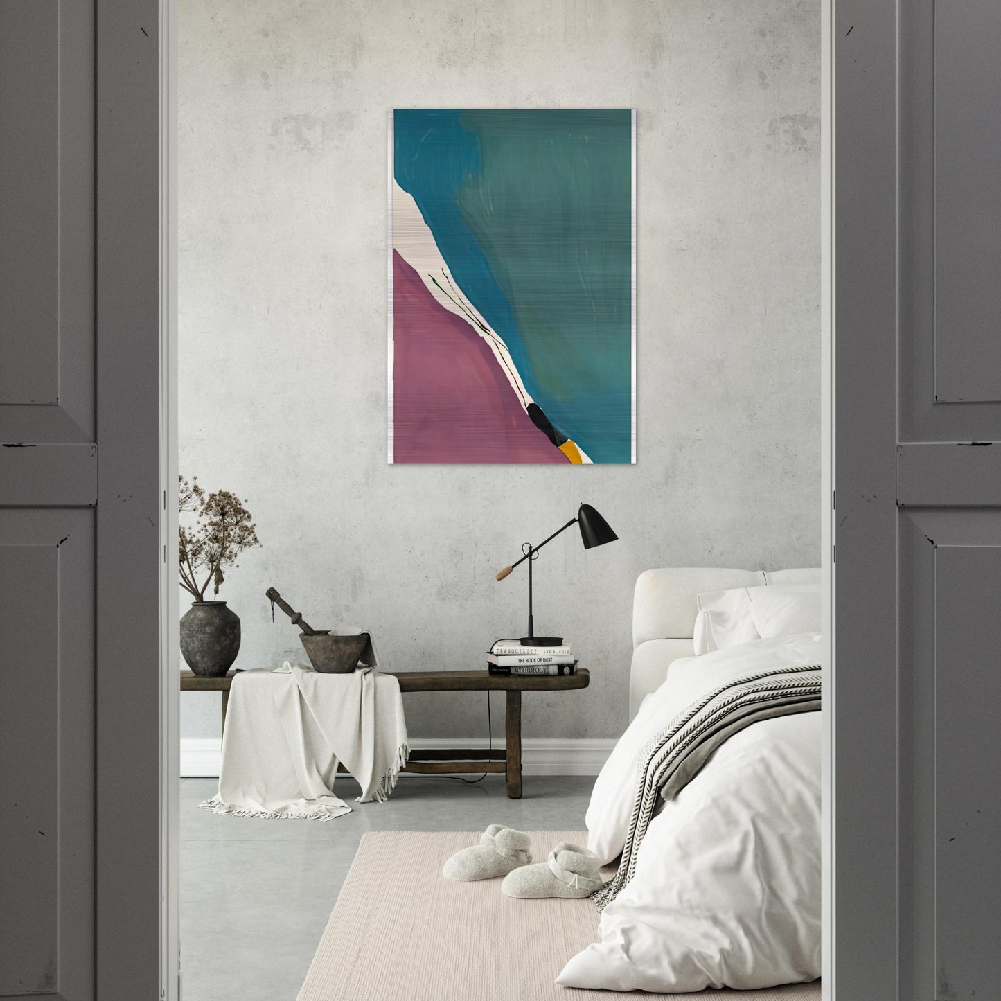 Red Travels, 1971- - Helen Frankenthaler Brushed Aluminum Print - 70x100 cm / 28x40 inches | Helen Frankenthaler Aluminum Print | Helen Frankenthaler Prints