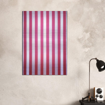 Peinture acrylique blanche sur tissu rayé blanc et rouge - 1970 - Daniel Buren Brushed Aluminum Print - 70x100 cm / 28x40 inches | Daniel Buren Aluminum Print | Daniel Buren Prints