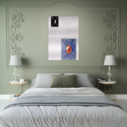 ATOM SERIES NO 8 ATOM ON THE ETHER PLANE IS IN CONSTANT CHANGE BETWEEN REST AND ACTIVITY AT THE 1917 - Hilma af Klint Brushed Aluminum Print - 70x100 cm / 28x40 inches | Hilma af Klint Aluminum Print | Hilma af Klint Prints