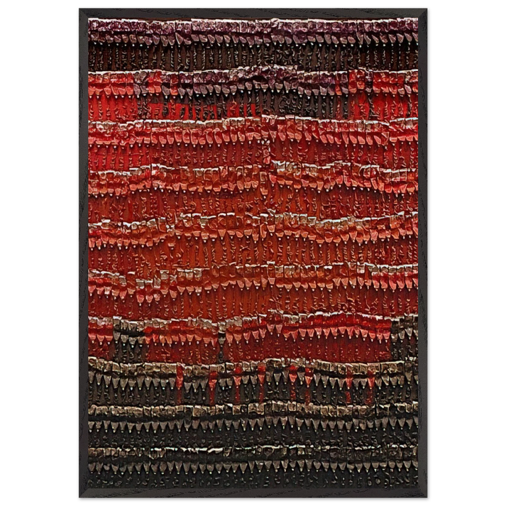 Chiefs Blanket - 1989 - Arman 70x100 cm / 28x40 inches Framed Art Print – Black Wooden Frame