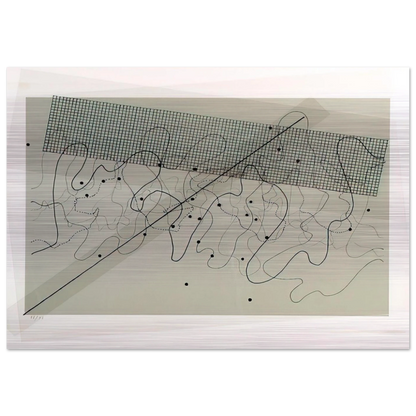 Fontana Mix Light Grey - 1981 - John Cage Brushed Aluminum Print - 70x100 cm / 28x40 inches | John Cage Aluminum Print | John Cage Prints