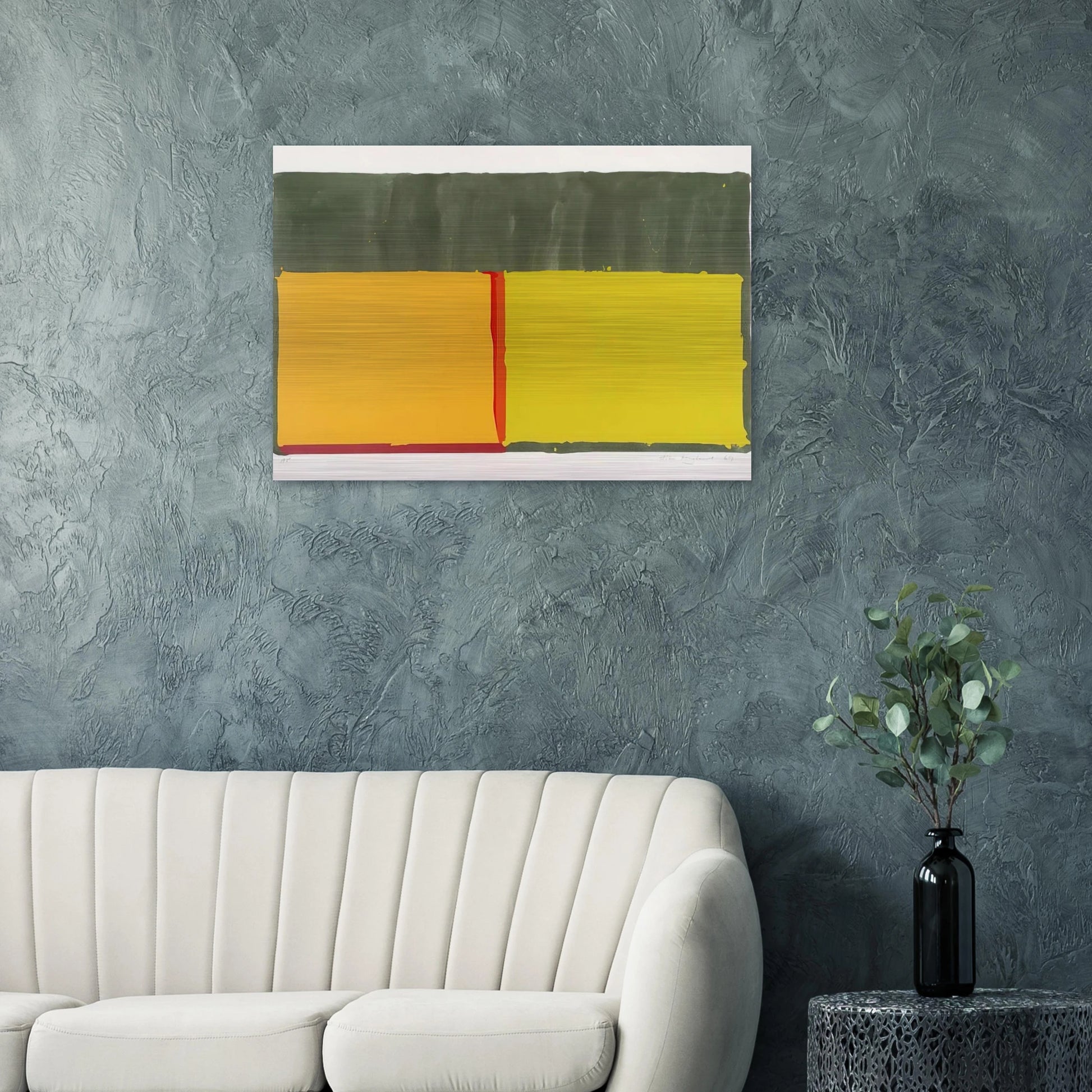 Yellows - 1969 - John Hoyland Brushed Aluminum Print - 70x100 cm / 28x40 inches | John Hoyland Aluminum Print | John Hoyland Prints