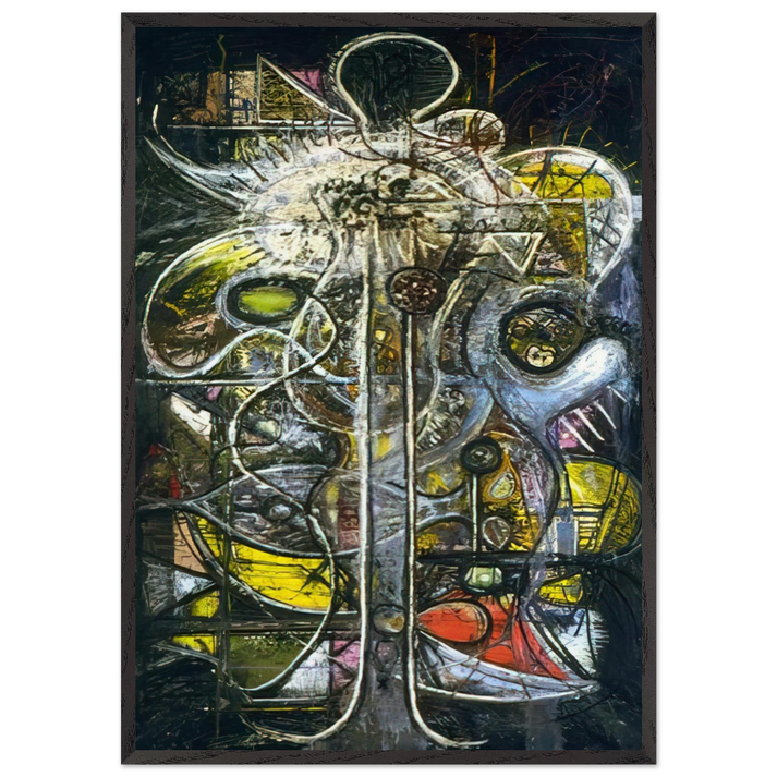 Comprehension of the Atom Crucifixion - Richard Pousette-Dart 70x100 cm / 28x40 inches Framed Art Print – Black Wooden Frame