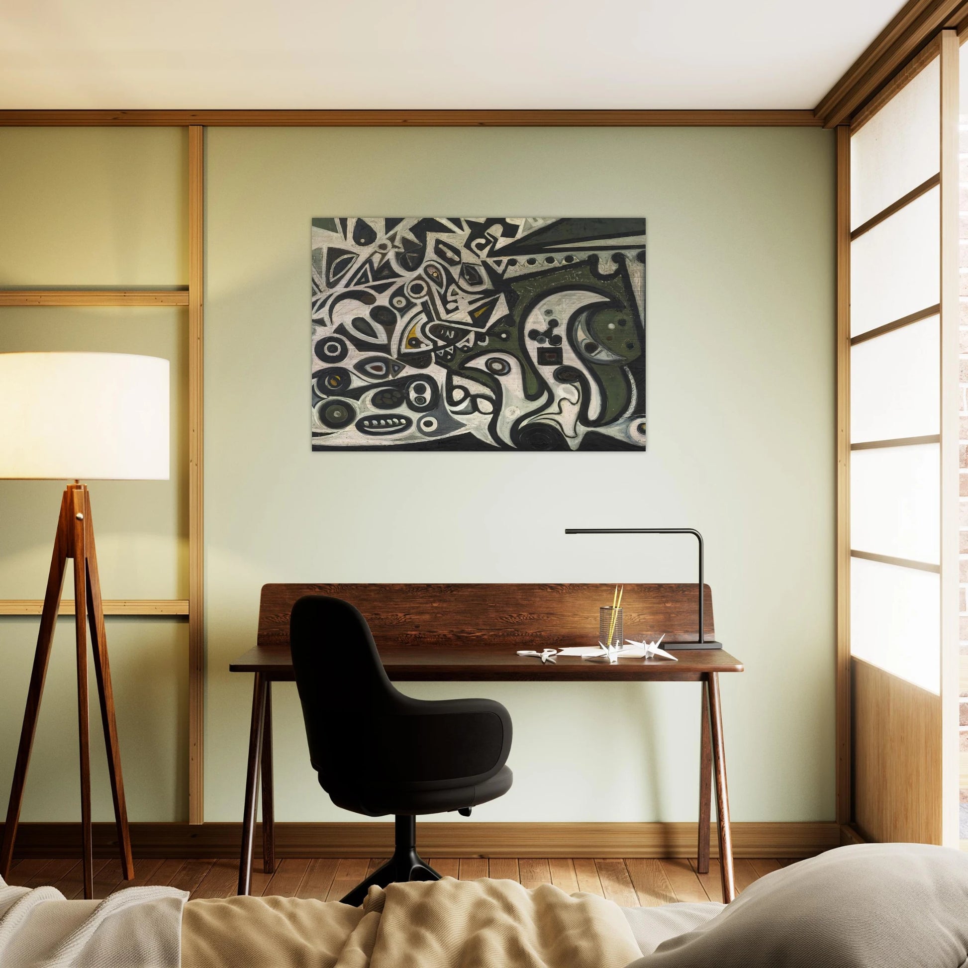 River Metamorphosis - 1939 - Richard Pousette-Dart Brushed Aluminum Print - 70x100 cm / 28x40 inches | Richard Pousette-Dart Aluminum Print | Richard Pousette-Dart Prints