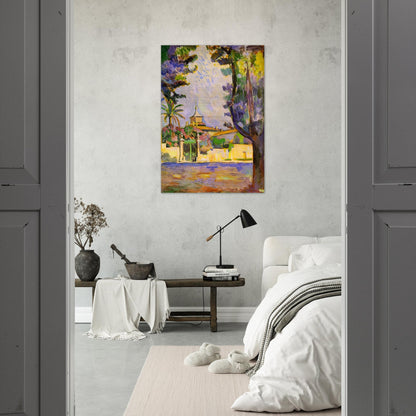 PLACE DES LICES ST TROPEZ 1904 - Henri Matisse Brushed Aluminum Print - 70x100 cm / 28x40 inches | Henri Matisse Aluminum Print | Henri Matisse Prints