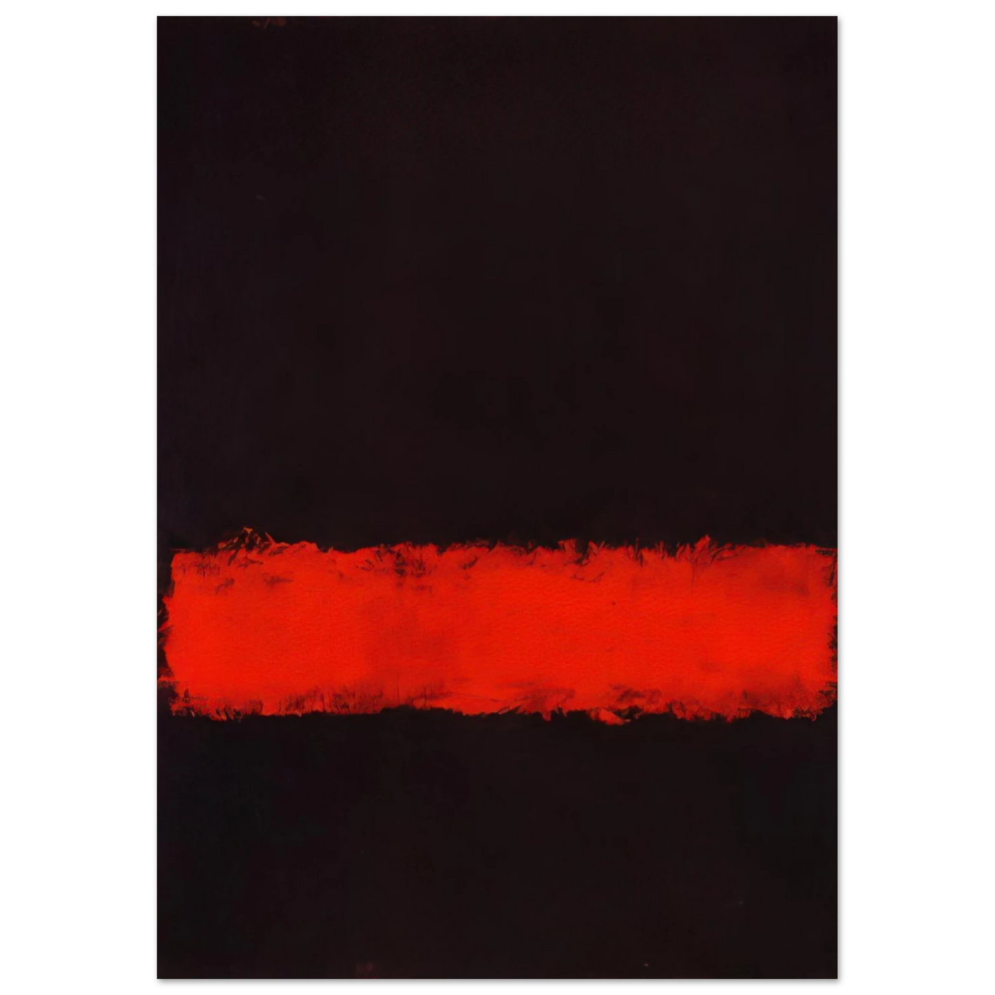 Mark Rothko - Black, Red and Black - 1968 Wall Art - 21x29.7 cm / 8x12" - Premium Wooden Framed Poster With Fine Art Paper-canvas - White frame