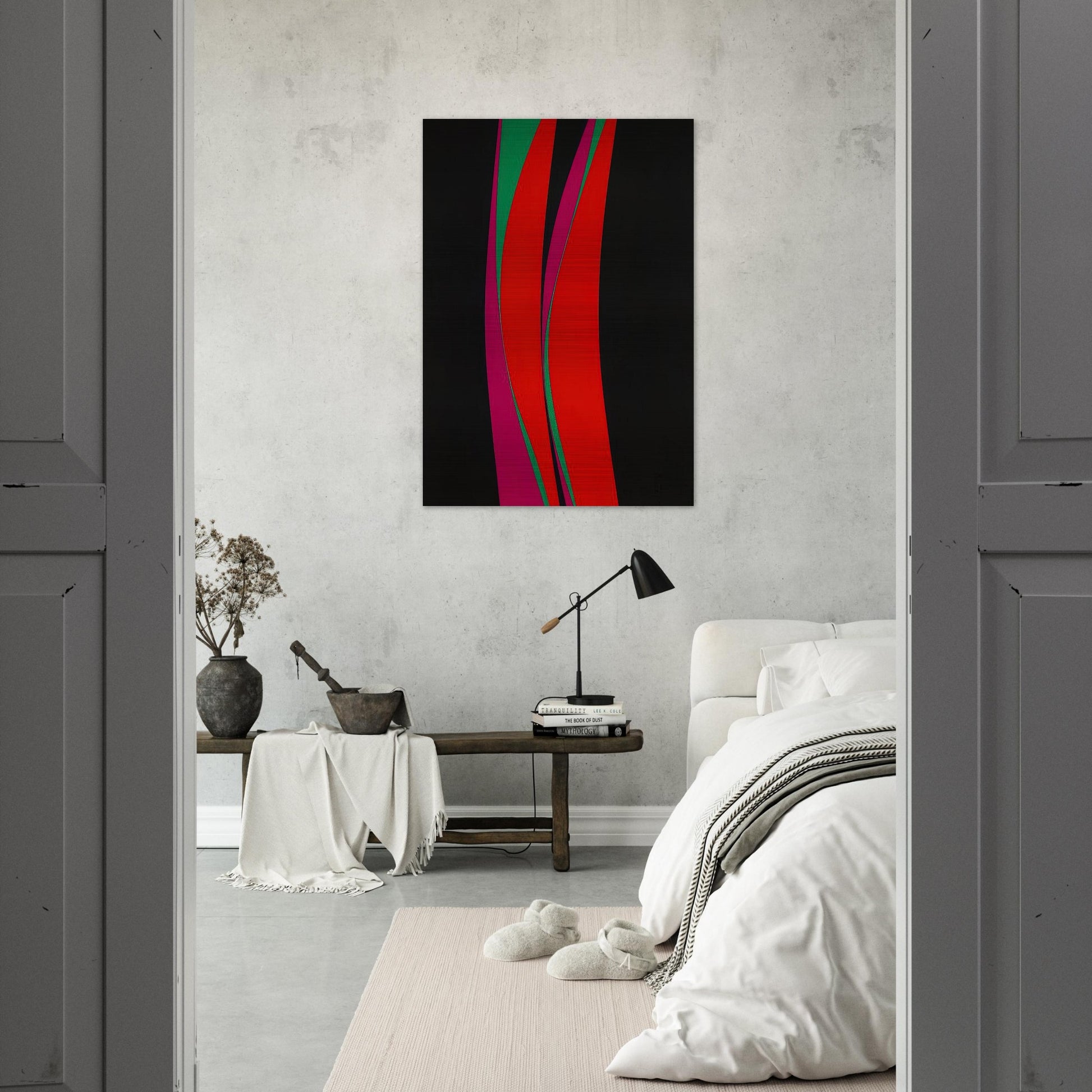 Untitled February 4 - 1967 - Lorser Feitelson Brushed Aluminum Print - 70x100 cm / 28x40 inches | Lorser Feitelson Aluminum Print | Lorser Feitelson Prints