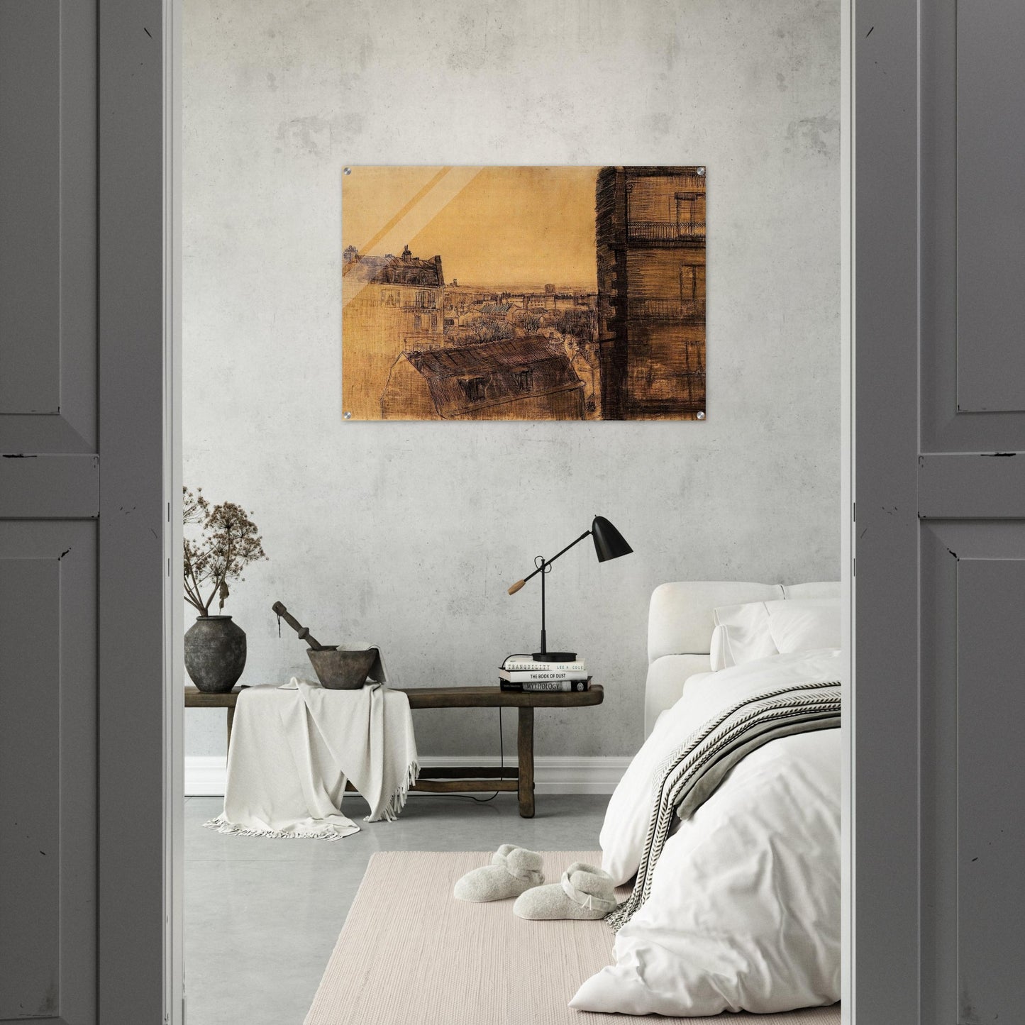 View from the Apartment in the Rue Lepic - Vincent van Gogh Acrylic Print - 70x100 cm / 28x40″ inches