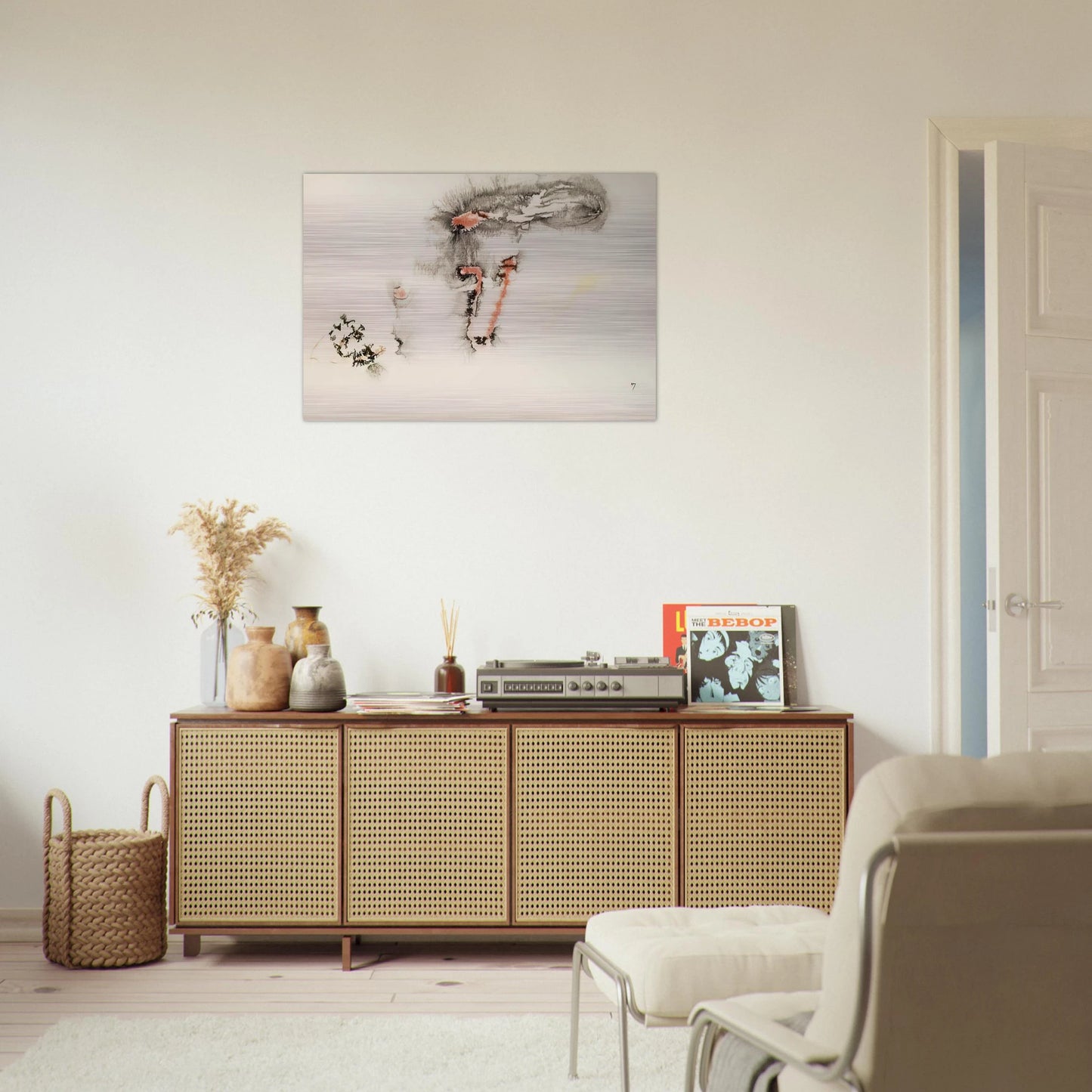 UNTITLED - Henri Michaux Brushed Aluminum Print - 70x100 cm / 28x40 inches | Henri Michaux Aluminum Print | Henri Michaux Prints