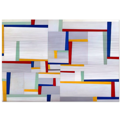 Relational Painting #9 - 1946 - Fritz Glarner Brushed Aluminum Print - 70x100 cm / 28x40 inches | Fritz Glarner Aluminum Print | Fritz Glarner Prints