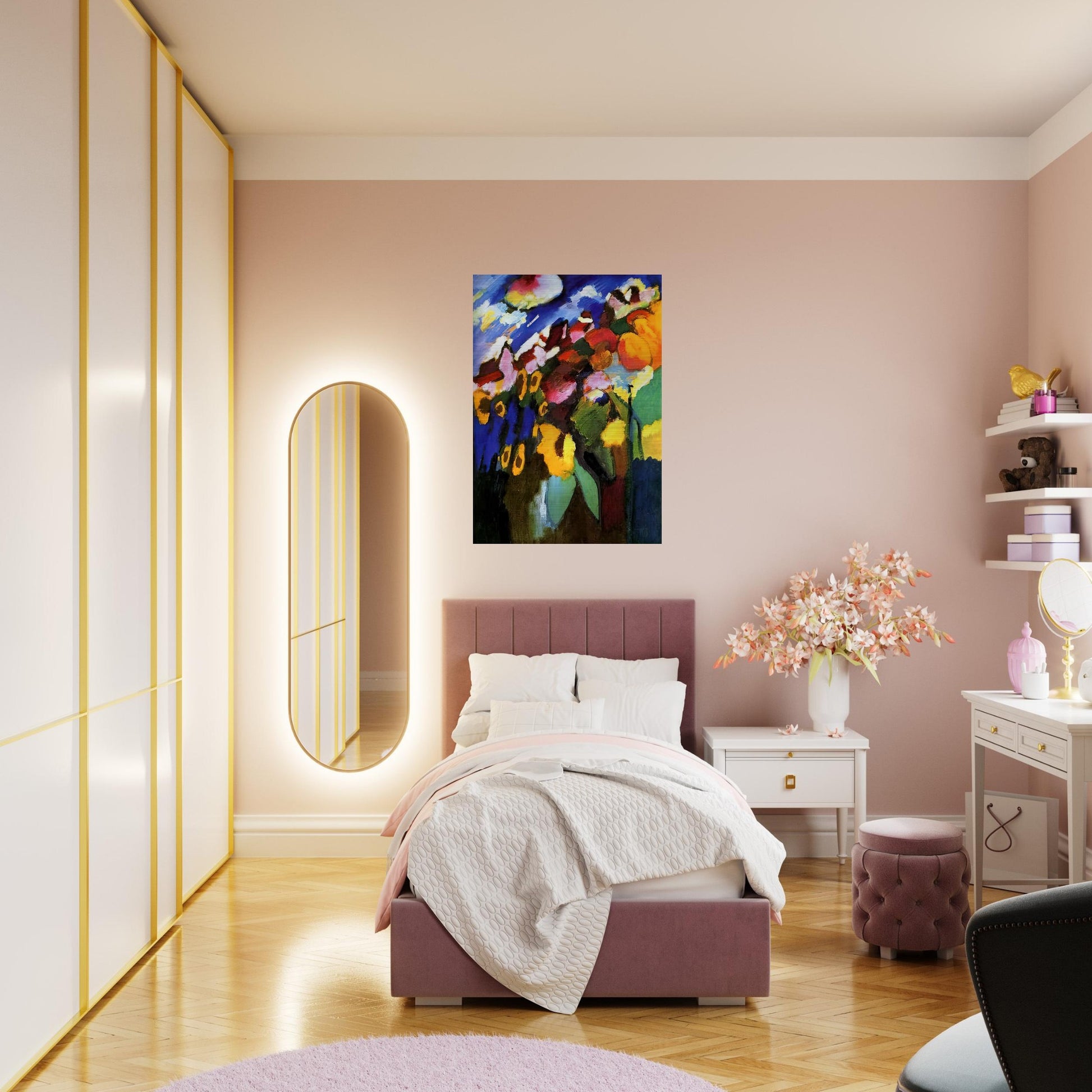 MURNAU GARDEN 1909 - Wassily Kandinsky Brushed Aluminum Print - 70x100 cm / 28x40 inches | Wassily Kandinsky Aluminum Print | Wassily Kandinsky Prints
