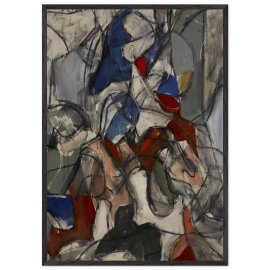 Untitled - 1951 N2 - Robert Goodnough 70x100 cm / 28x40 inches Framed Art Print – Black Wooden Frame