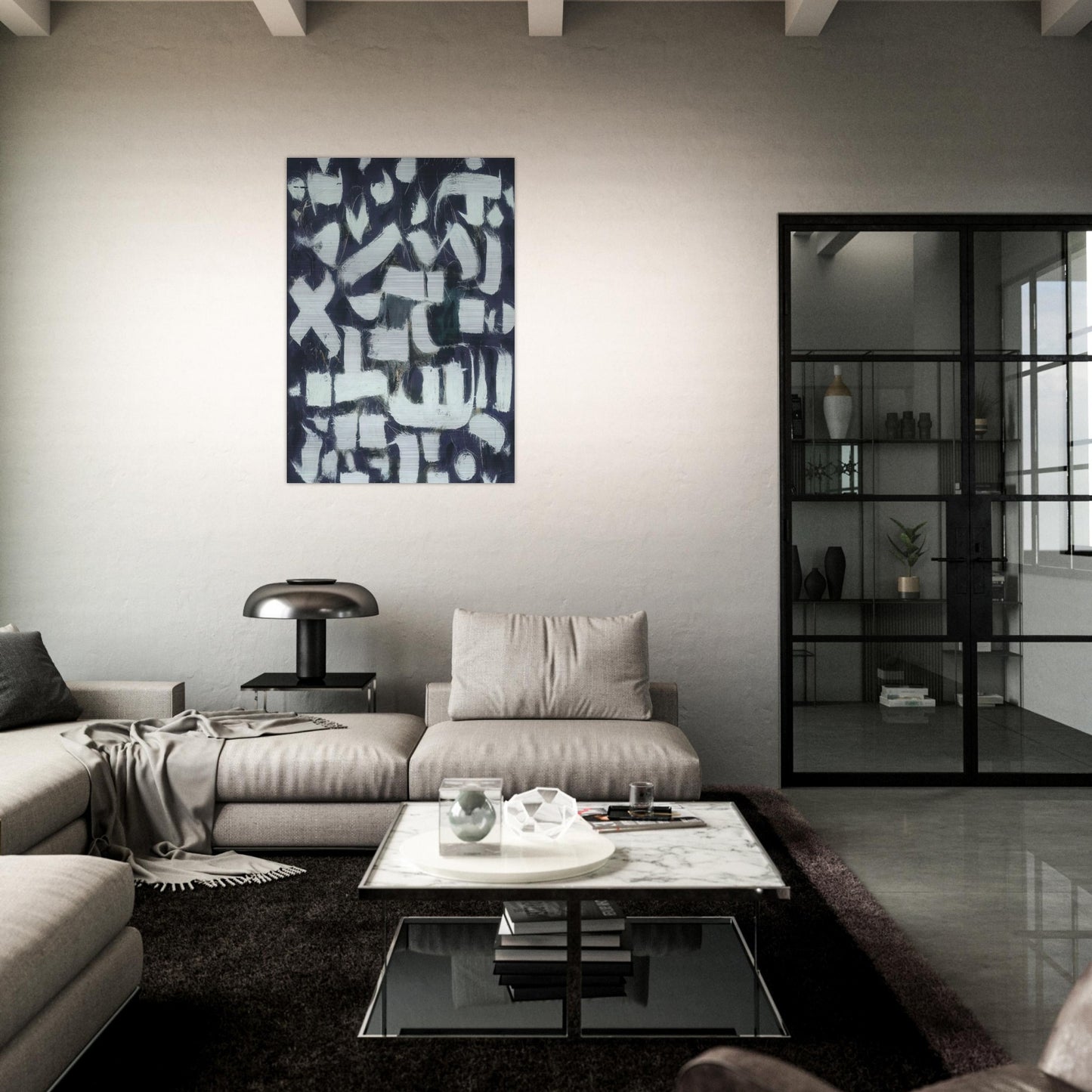 Number 14 - 1949 - Bradley Walker Tomlin Brushed Aluminum Print - 70x100 cm / 28x40 inches | Bradley Walker Tomlin Aluminum Print | Bradley Walker Tomlin Prints