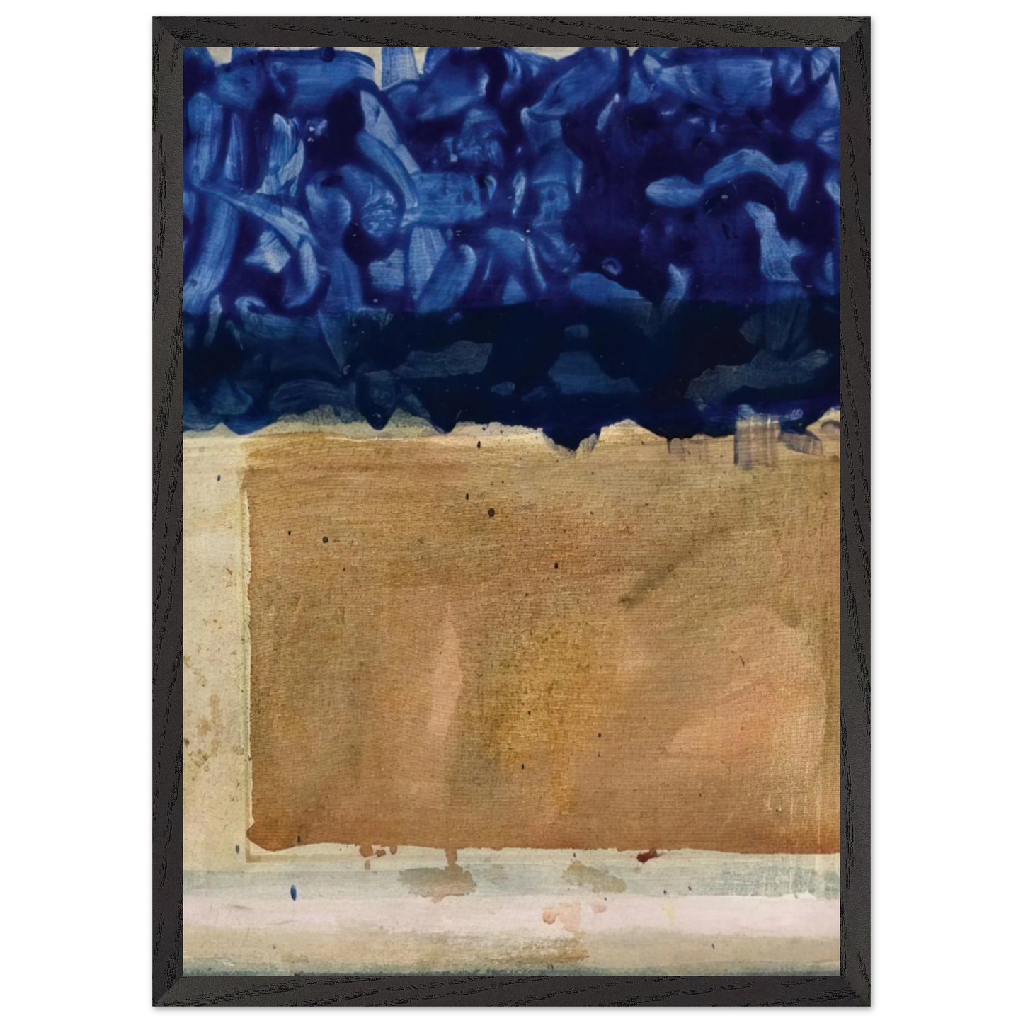 Helen Frankenthaler - Shoreline - 1952 Wall art - A2 (42 x 59.4  cm) - Premium Wooden Framed Poster With Fine Art Paper-canvas - Black frame