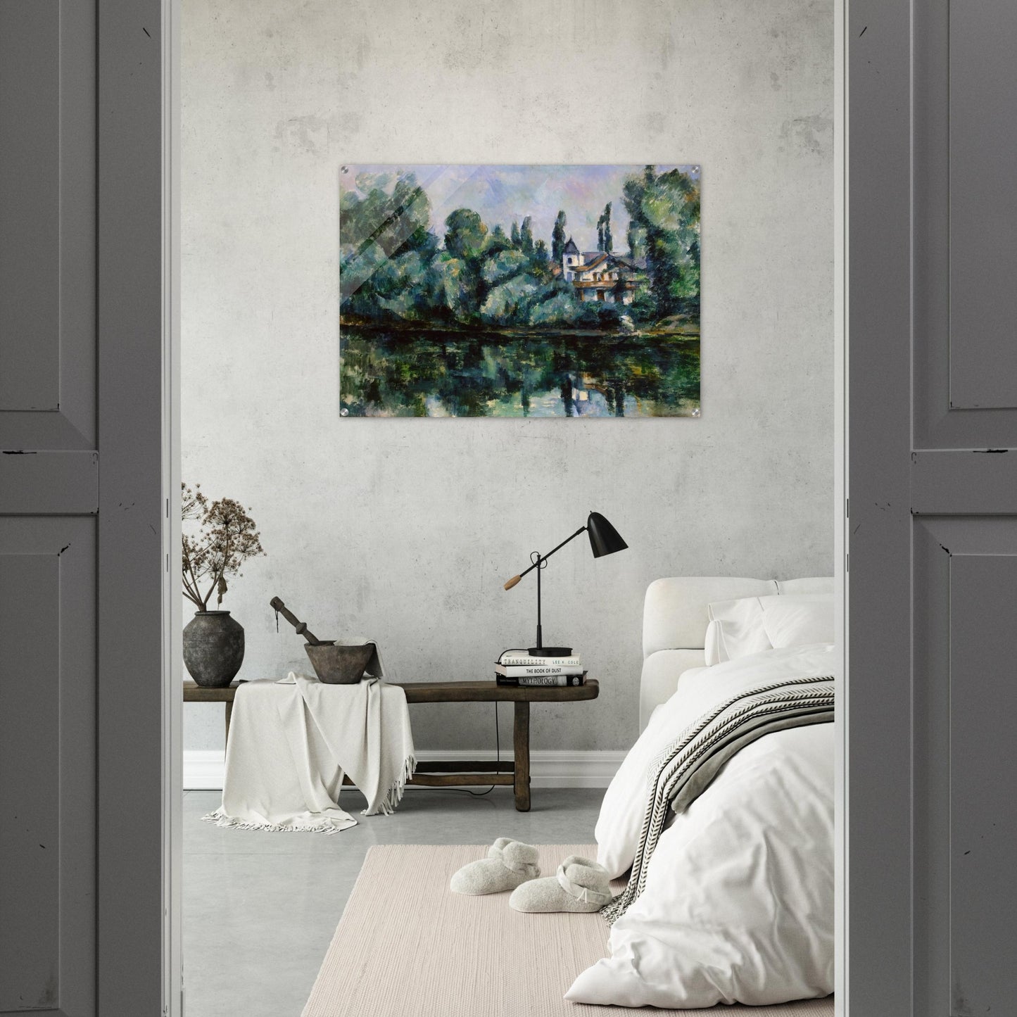 The Banks of the Marne - Paul Cézanne Acrylic Print - 70x100 cm / 28x40″ inches