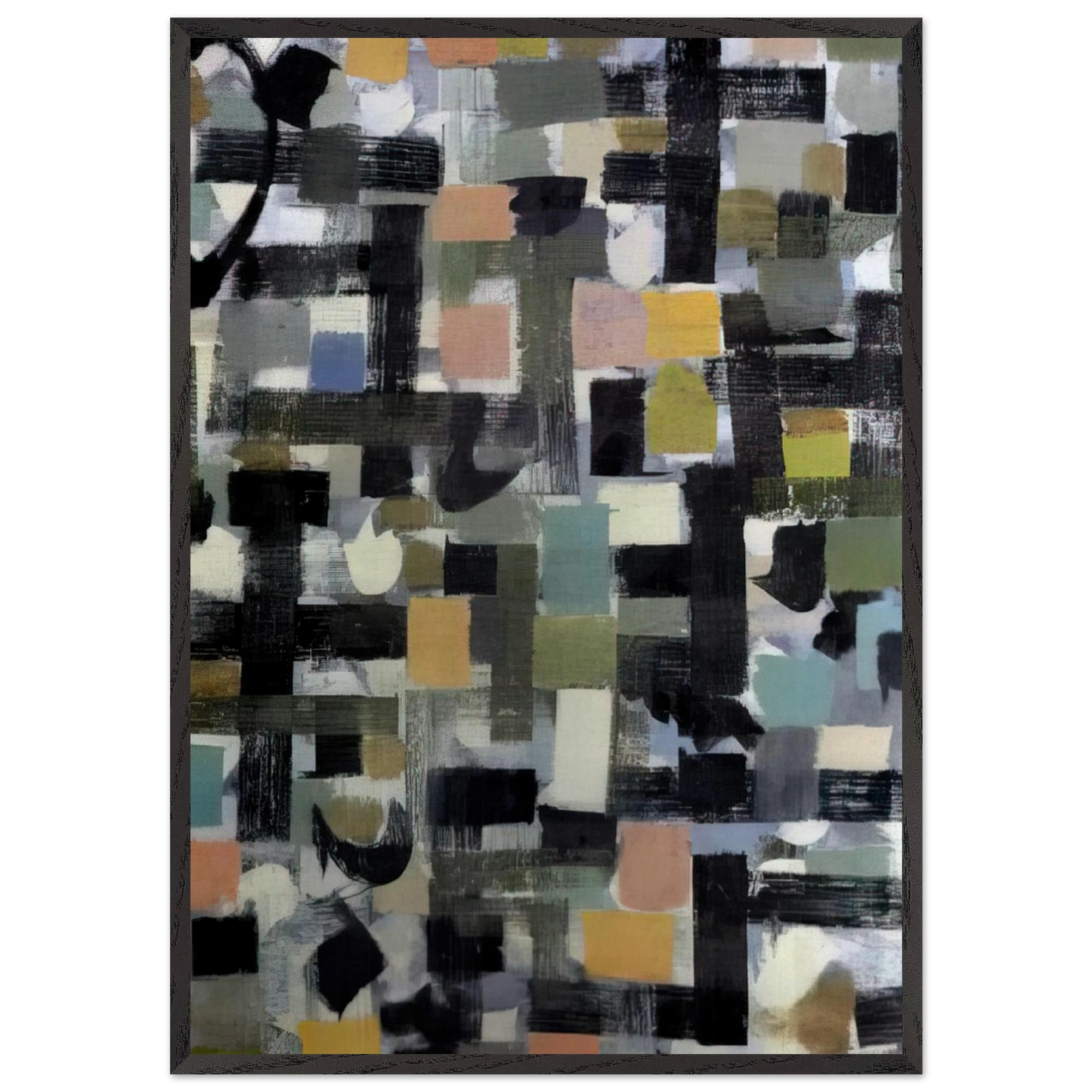 Number 13 - 1952 - Bradley Walker Tomlin 70x100 cm / 28x40 inches Framed Art Print – Black Wooden Frame