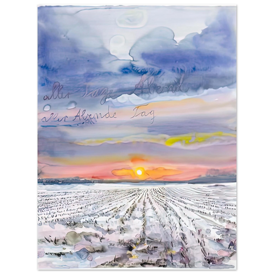 Anselm Kiefer - THE EVENING OF ALL DAYS THE DAY OF ALL EVENINGS 2014 0  75x100 cm / 30x40inches Fine Art Poster
