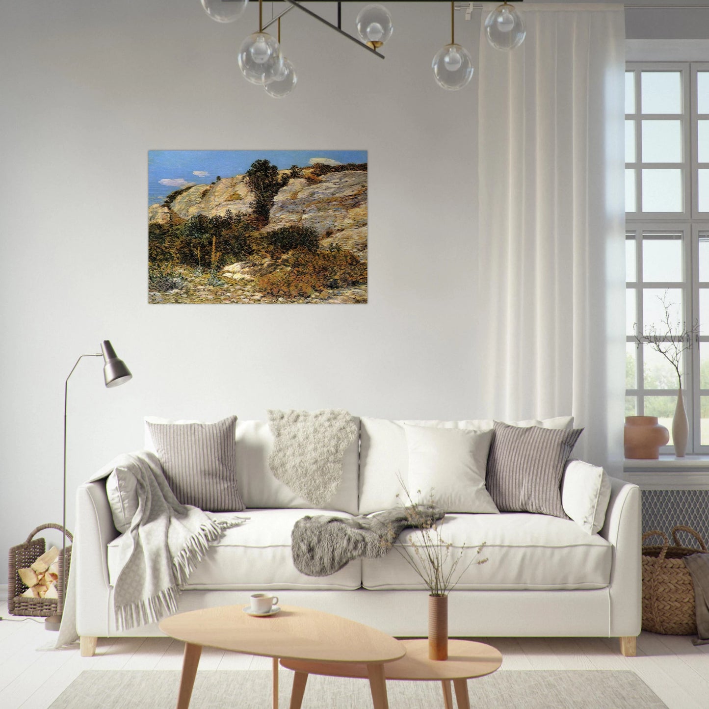 Lyman's Ledge, Appledore - Childe Hassam Brushed Aluminum Print - 70x100 cm / 28x40 inches | Childe Hassam Aluminum Print | Childe Hassam Prints