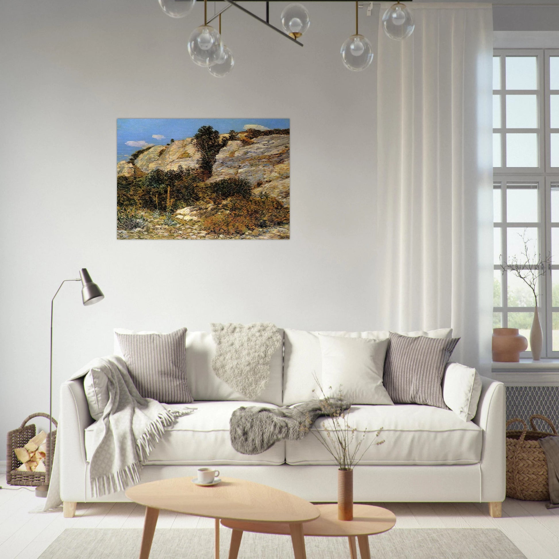 Lyman's Ledge, Appledore - Childe Hassam Brushed Aluminum Print - 70x100 cm / 28x40 inches | Childe Hassam Aluminum Print | Childe Hassam Prints