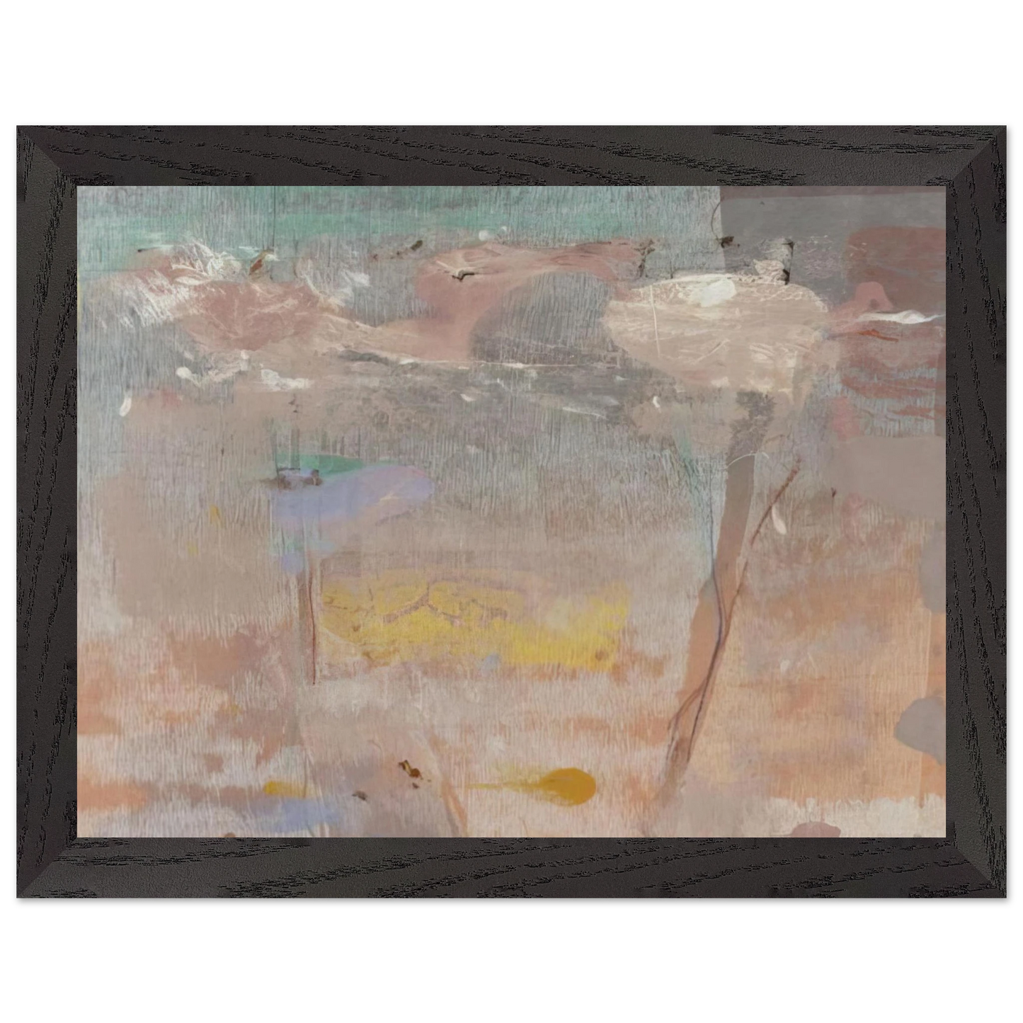 Helen Frankenthaler - Monotype I - 1981 Wall art - 40x50 cm / 16x20 inches - Premium Wooden Framed Poster With Fine Art Paper-canvas - White frame
