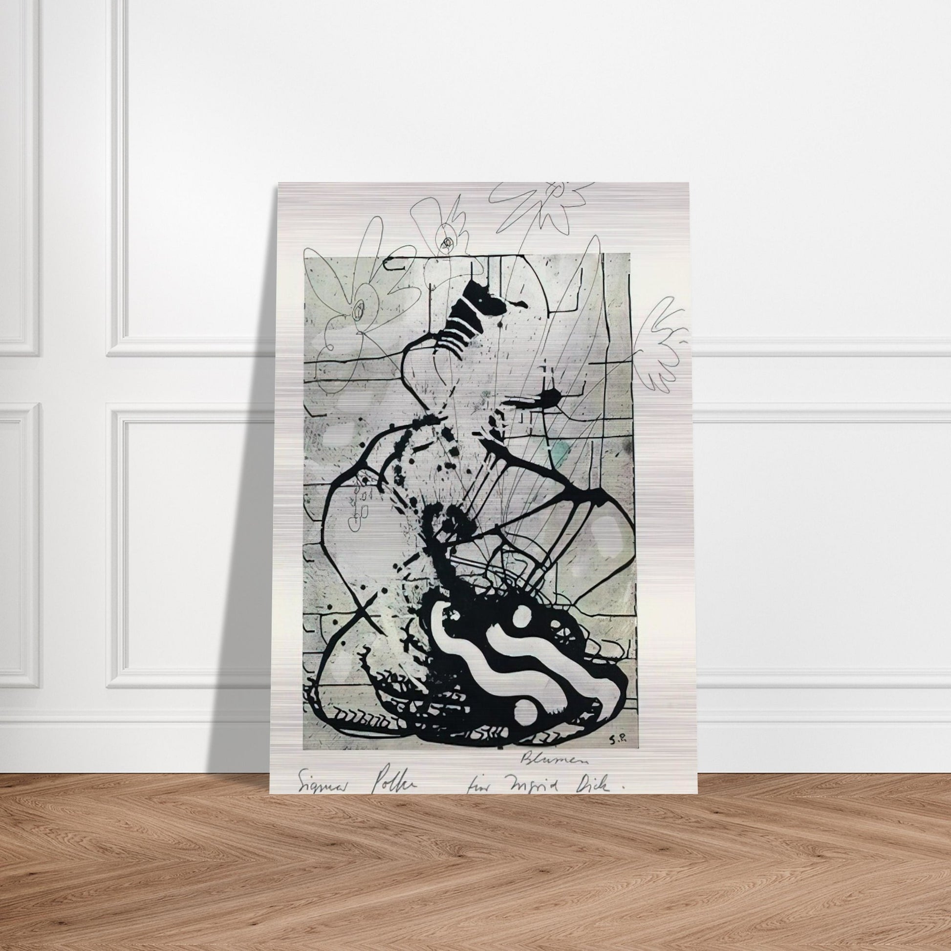 BLUMEN 1985 - Sigmar Polke Brushed Aluminum Print - 70x100 cm / 28x40 inches | Sigmar Polke Aluminum Print | Sigmar Polke Prints