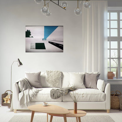 Looking North at 121 Mile Marker - Pop Art - Allan D Arcangelo Brushed Aluminum Print - 70x100 cm / 28x40 inches | Allan D Arcangelo Aluminum Print | Allan D Arcangelo Prints