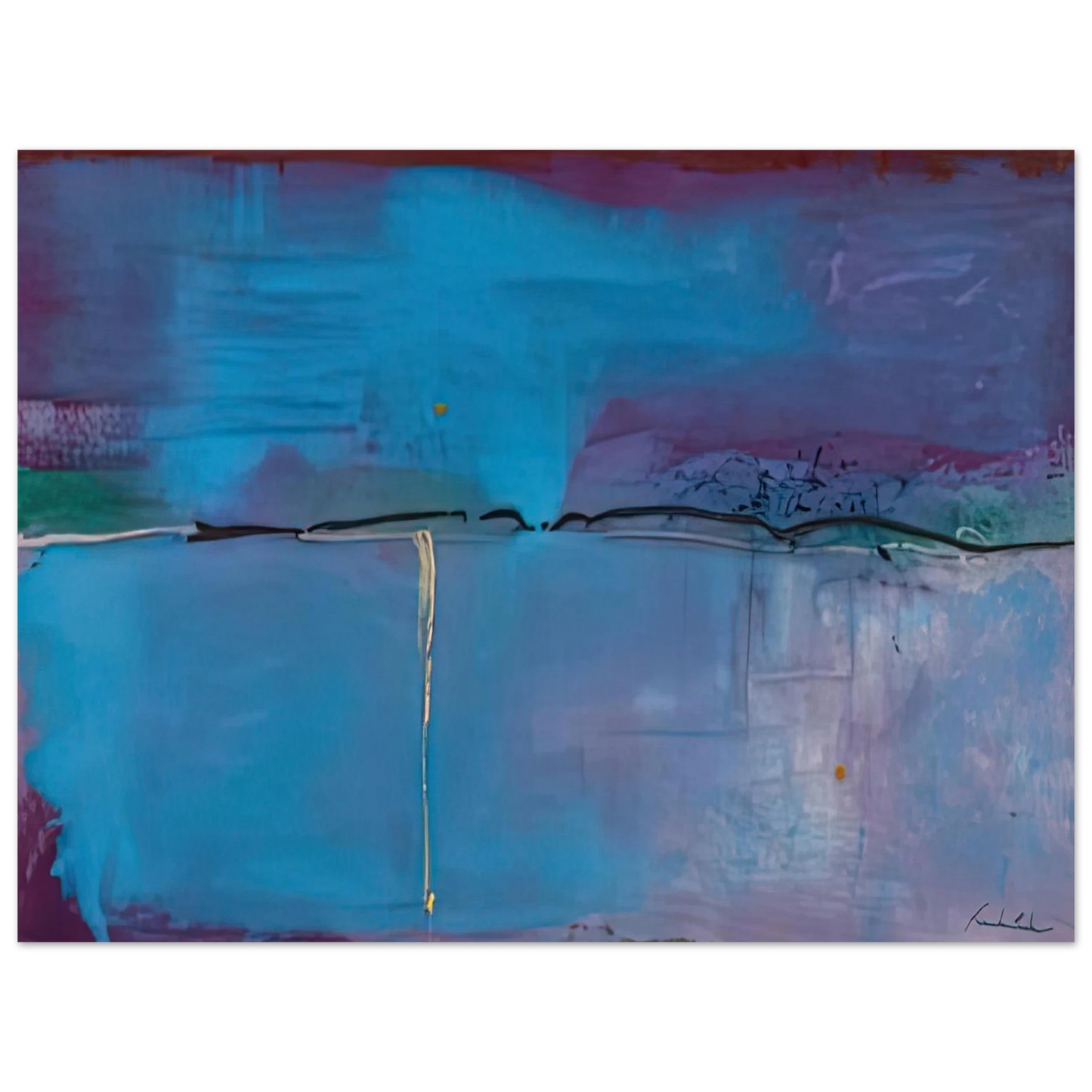 Helen Frankenthaler - Zone Blue, 1994- Wall Art - 21x29.7 cm / 8x12" - Fine Art Poster-canvas - -
