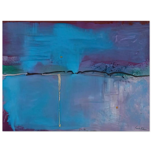 Helen Frankenthaler - Zone Blue, 1994- Wall Art - 21x29.7 cm / 8x12" - Fine Art Poster-canvas - -