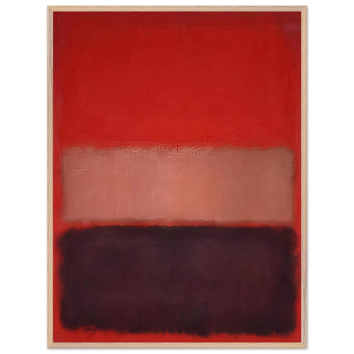 Mark Rothko - No. 46 Black, Ochre, Red Over Red - 1957 Wall Art - 60x80 cm / 24x32 inches - Premium Wooden Framed Poster With Fine Art Paper-canvas - Black frame