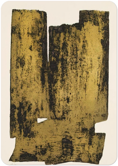 Eau forte XII - 1957 By Pierre Soulages Pack of 10 Post Cards | Pierre Soulages Post Cards | A6 (10.5 x 14.8 cm) - 4.1 x 5.8 inches