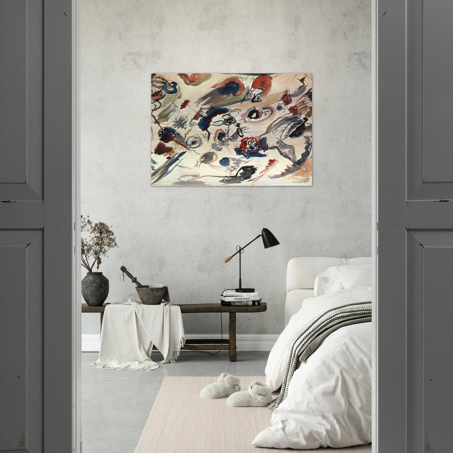 FIRST ABSTRACT WATERCOLOR 1910 - Wassily Kandinsky Brushed Aluminum Print - 70x100 cm / 28x40 inches | Wassily Kandinsky Aluminum Print | Wassily Kandinsky Prints