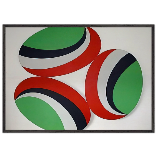 Oh Happy Day Constellation series - Hard Edge Painting - Leon Polk Smith 70x100 cm / 28x40 inches Framed Art Print – Black Wooden Frame
