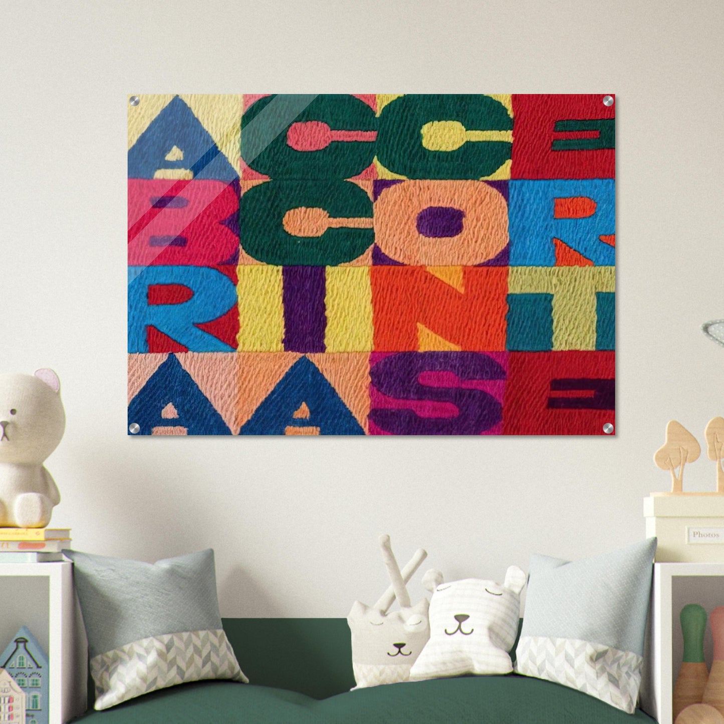 A BRACCIA CONSERTE 1994 - Alighiero Boetti Acrylic Print - 70x100 cm / 28x40″ inches