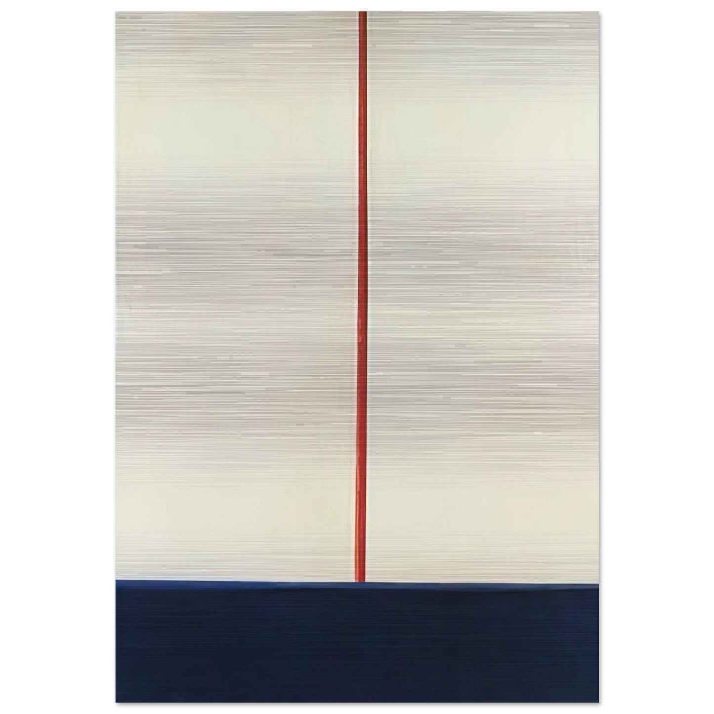 KOMPOSITION BLAU ROT AUF WEISS 1965 - BLINKY PALERMO Brushed Aluminum Print - 70x100 cm / 28x40 inches | BLINKY PALERMO Aluminum Print | BLINKY PALERMO Prints
