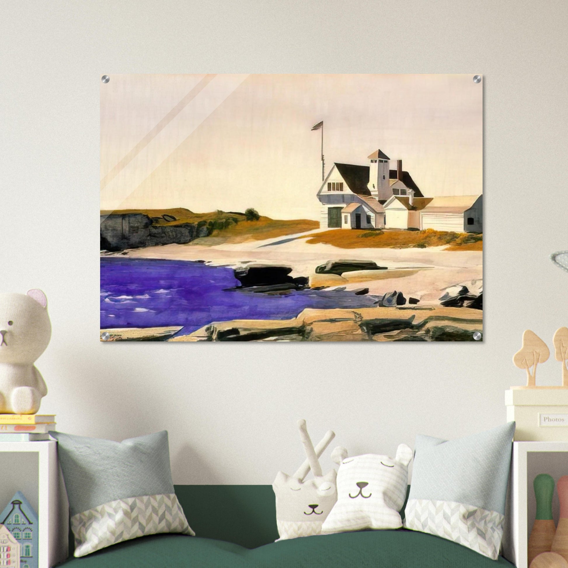 Coast Guard Station, Two Lights, Maine - Edward Hopper Acrylic Print - 70x100 cm / 28x40″ inches