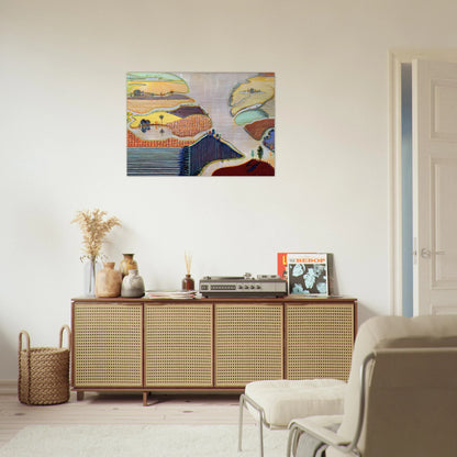 Delta Farms - 1996 - Wayne Thiebaud Brushed Aluminum Print - 70x100 cm / 28x40 inches | Wayne Thiebaud Aluminum Print | Wayne Thiebaud Prints