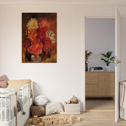 Dahlias - Pierre-Auguste Renoir Brushed Aluminum Print - 70x100 cm / 28x40 inches | Pierre-Auguste Renoir Aluminum Print | Pierre-Auguste Renoir Prints