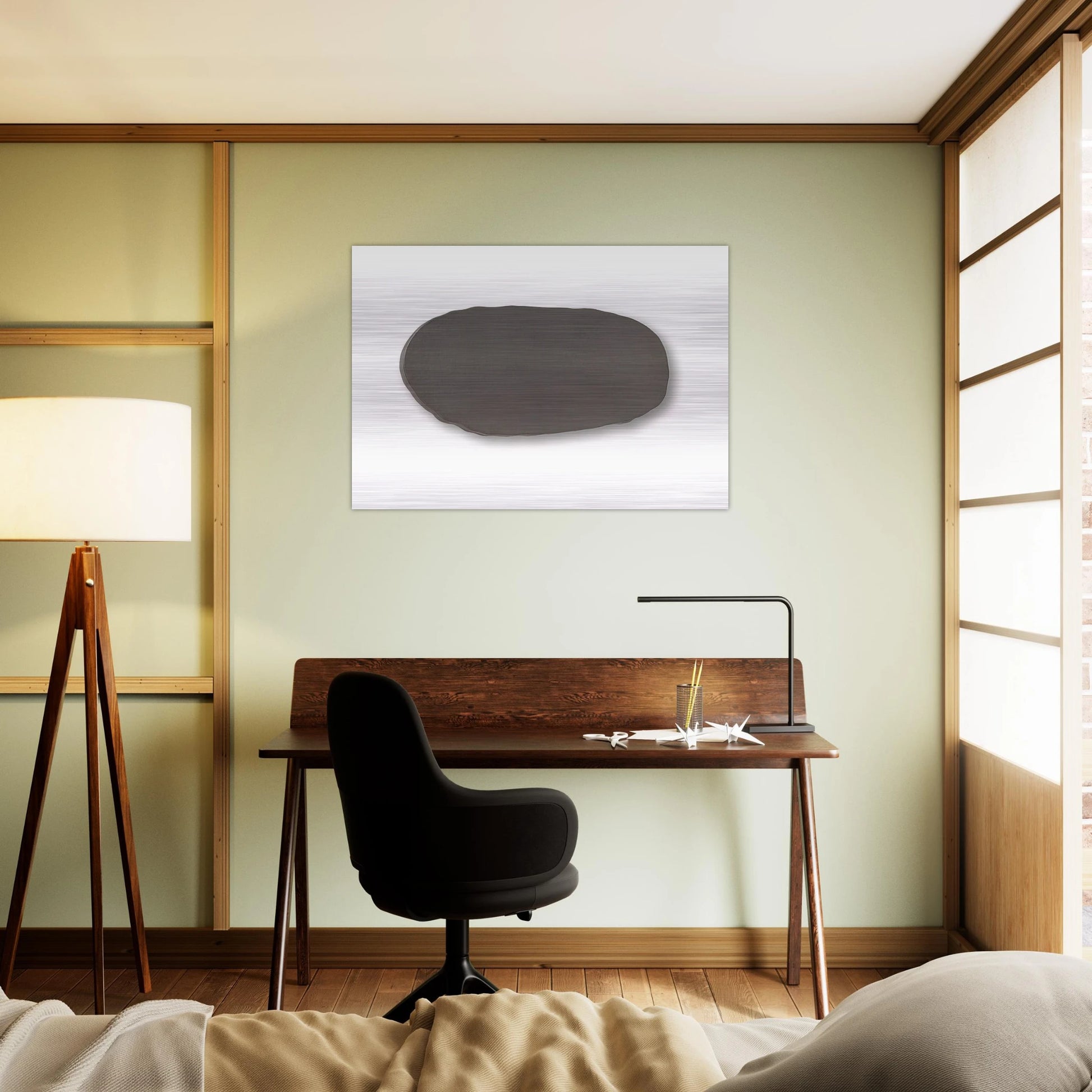 GRAUE SCHEIBE 1970 - BLINKY PALERMO Brushed Aluminum Print - 70x100 cm / 28x40 inches | BLINKY PALERMO Aluminum Print | BLINKY PALERMO Prints