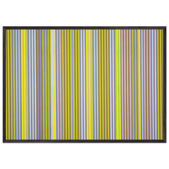 Black Popcorn - 1969 - Gene Davis 70x100 cm / 28x40 inches Framed Art Print – Black Wooden Frame