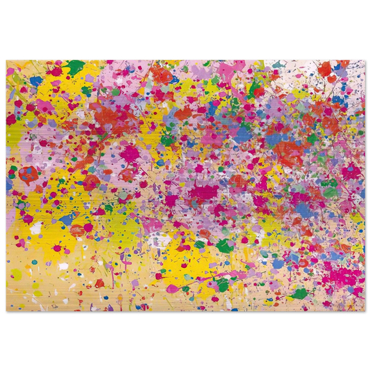 Sweet Milky Way - 1969 - Walasse Ting Brushed Aluminum Print - 70x100 cm / 28x40 inches | Walasse Ting Aluminum Print | Walasse Ting Prints