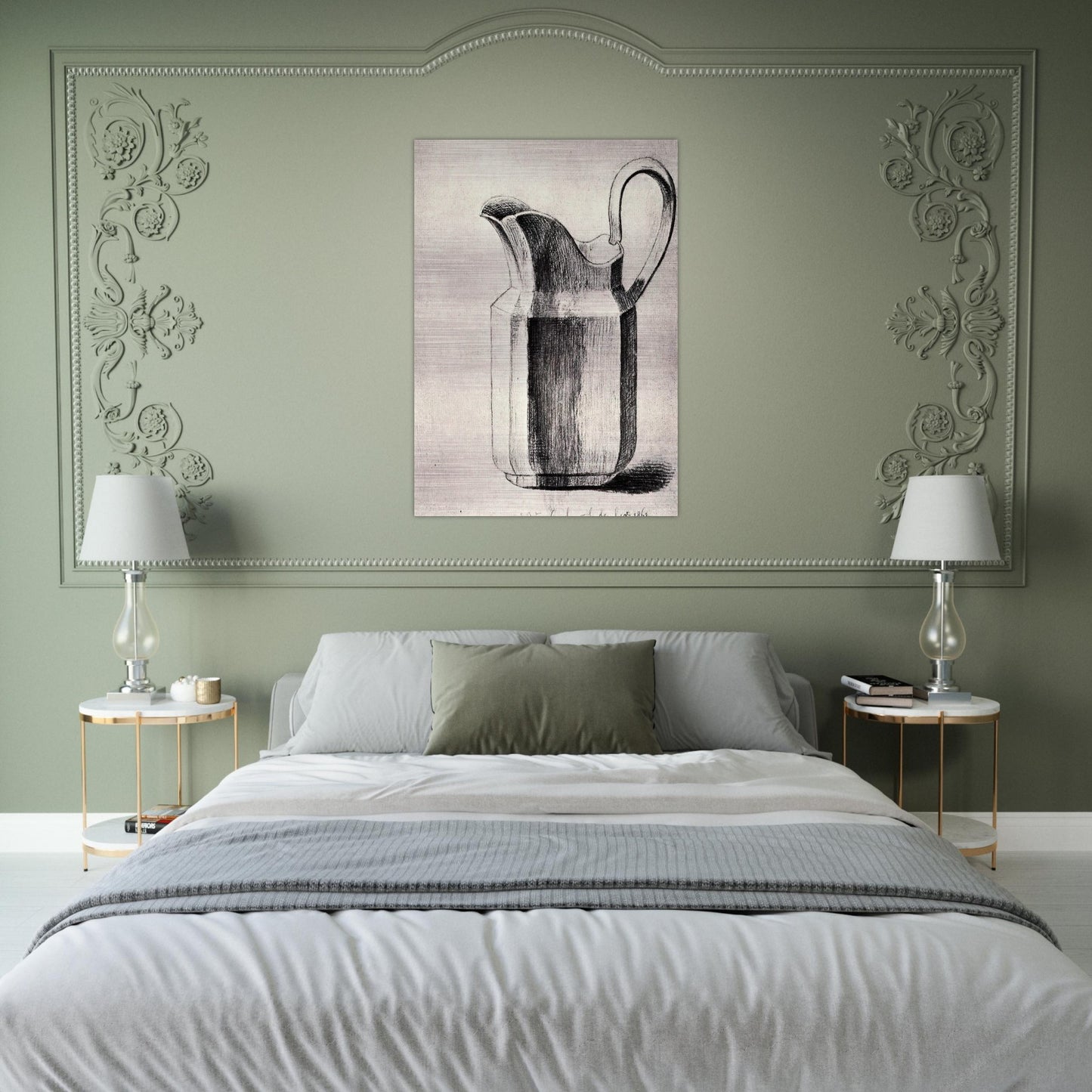 Milk Jug - Vincent van Gogh Brushed Aluminum Print - 70x100 cm / 28x40 inches | Vincent van Gogh Aluminum Print | Vincent van Gogh Prints