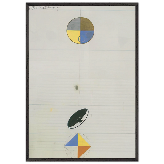 SERIES NO VII NO 3F 1920 - Hilma af Klint 70x100 cm / 28x40 inches Framed Art Print – Black Wooden Frame