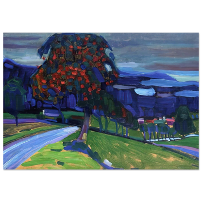 AUTUMN IN MURNAU 1908 - Wassily Kandinsky Brushed Aluminum Print - 70x100 cm / 28x40 inches | Wassily Kandinsky Aluminum Print | Wassily Kandinsky Prints