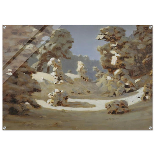 Winter. Sunlight on The Hoar Frost - Arkhyp Kuindzhi Acrylic Print - 70x100 cm / 28x40″ inches